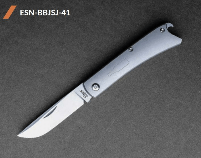 Esnyx Beer Buster Jr. Slip Joint with Titanium Inlay in M390 knives for sale
